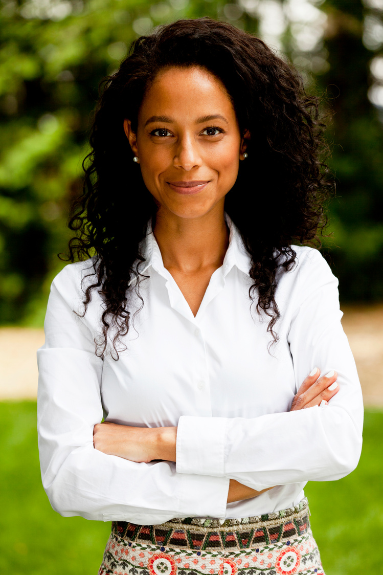 Mature Black Woman Smiling At The Camera